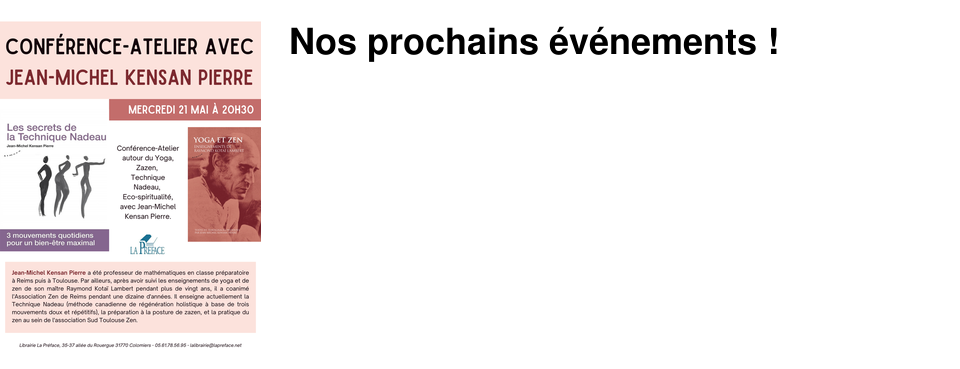 Nos prochains �v�nements !